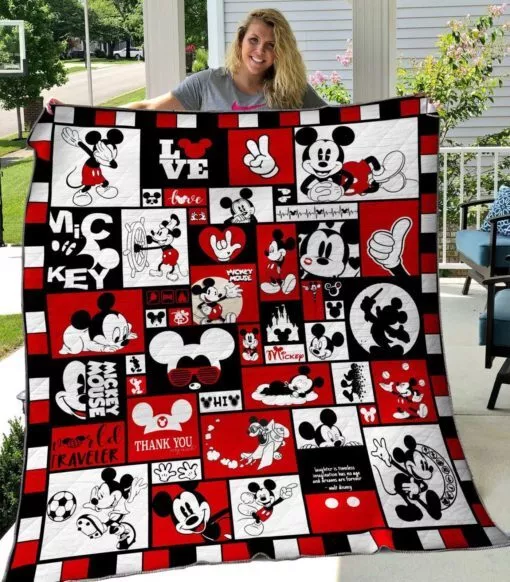 Mickey Mouse Blanket, Mickey Mouse Cartoon Fleece, Sherpa Blanket Soft and Cozy