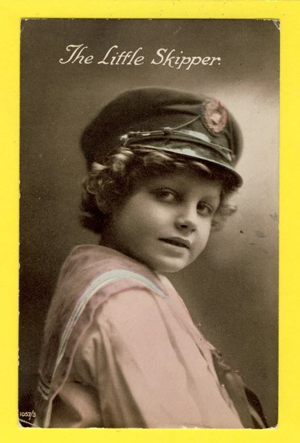Old Postcard YOUNG GIRL GIRL The Little SKIPPER Old Postcard
