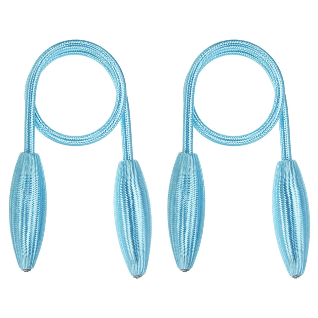2Pcs Curtain Tiebacks Clips Decorative Window Drape Twist Tie Backs, Blue