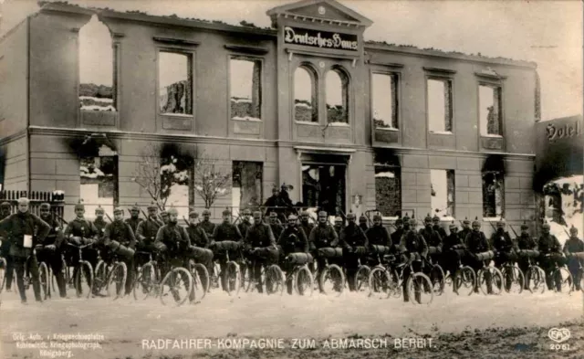Ak Fahrrad Radfahrer Kompagnie Zum Abmarsch Bereit Um 1916