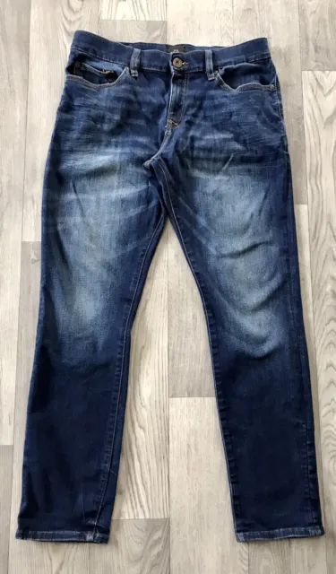 River Island Mens Slim Dylan Jeans, Size 30 W 32 L, Blue Stretch, J 229