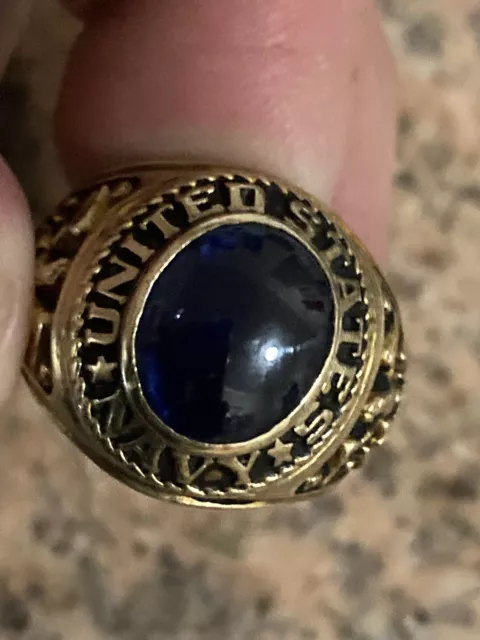 WWII US Navy Ring 10K Gold Size 9