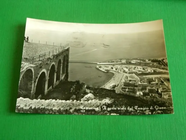 Cartolina Terracina - Il porto visto dal Tempio di Giove 1961