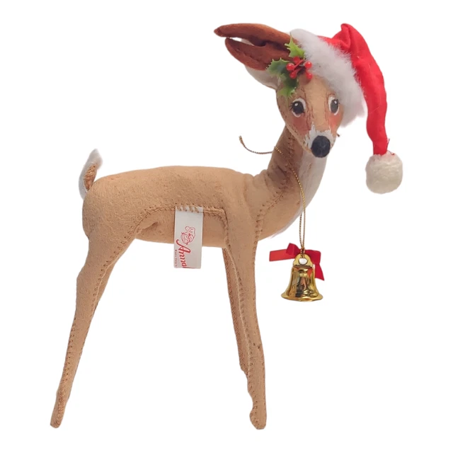 Vintage ANNALEE 1986 Poseable REINDEER Mobilitee Dolls Inc. DOLL Christmas Decor