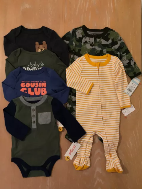 New! Infant Boys Cat & Jack Clothing Lot of 6 Multicolor Size 3-6 Months