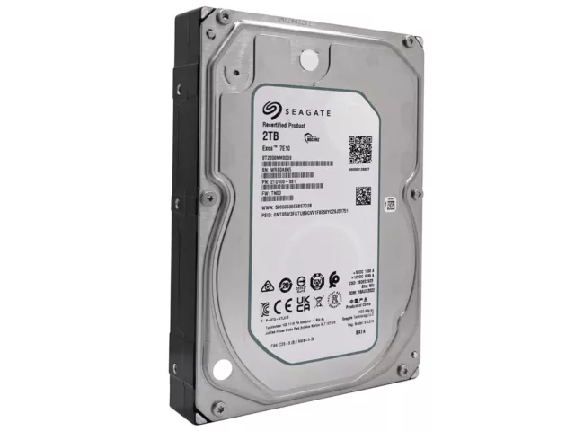 Seagate Exos 7E10 ST2000NM000B 2TB 7200RPM SATA 6.0Gb/s 3.5" Internal Hard Drive