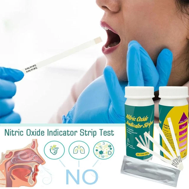 NITRIC OXIDE INDICATOR Strips Test Salivary Nitrite Levels 25Strips UK