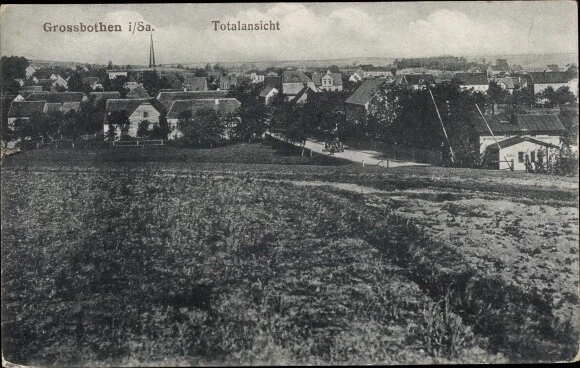Ak Großbothen Grimma in Sachsen, Totalansicht der Ortschaft - 10419875
