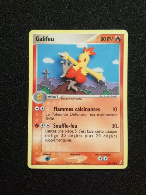2007 Galifeu 31/100 UNCO Ex Guardians of Crystal FR Pokemon Card TBE #70