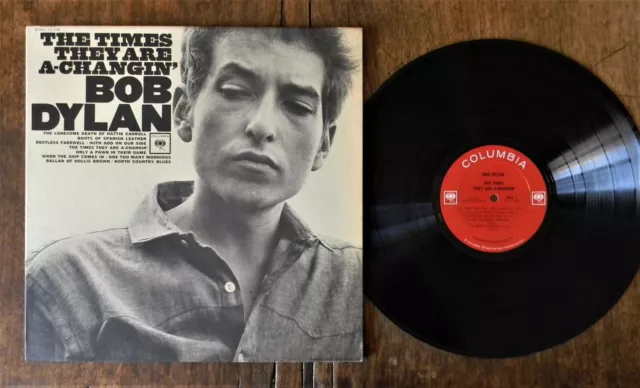 Bob Dylan THE TIMES THEY ARE A-CHANGIN' Orig GHF MONO 1964 INSERT 1A/1B EX/EX
