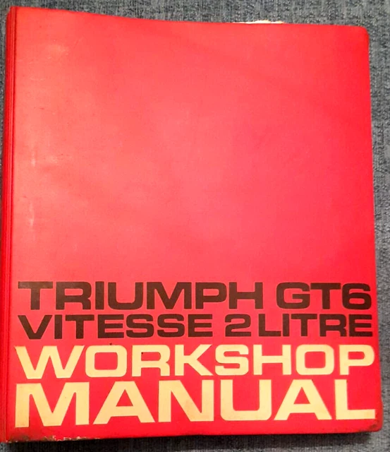 Originale Triumph GT6 Vitesse 2 litri 1966 manuale officina.