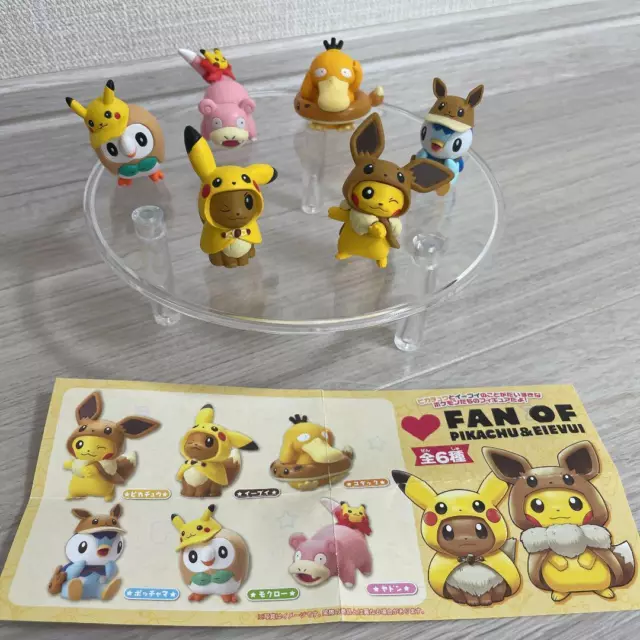 Pokemon-Figur, Pokemon Center, limitiert, komplett, Pikachu Evoli, 6 Stück,...