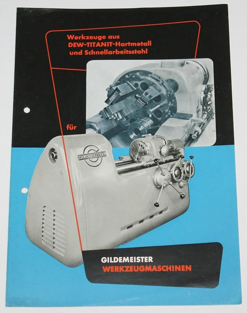 Gildemeister Werkzeugmaschinen Bielefeld , alter Prospekt , 1 Doppelblatt