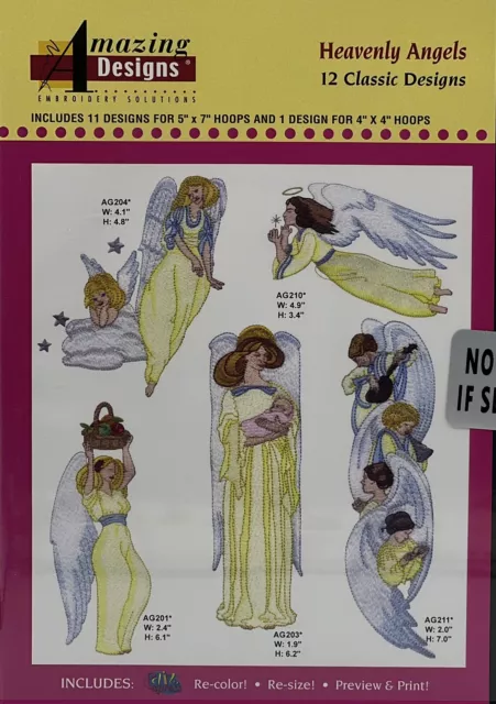 Heavenly Angels Amazing Designs 12 Diseños Clásicos CD ADC-183 Totalmente Nuevo