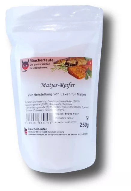 Fischgewürz ➤ Matjesreifer 250g ➤ Matjes-Gewürz ➤ Reifer ➤ Matjes, Räucherhaken