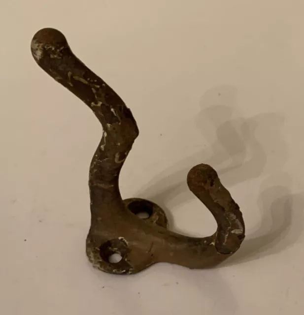 Antique Vintage Coat Hat Hook Double Wall Hall Restoration Salvage