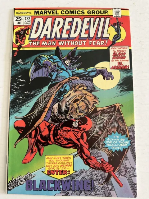 Daredevil #122 (Vf) 1975 Black Widow, El Jaguar Appearance! Bronze Age Marvel