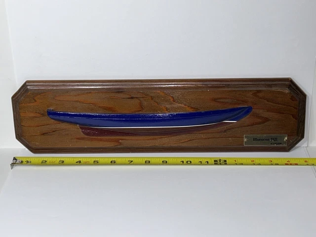 Vintage Wooden Half Hull Boat Model H. Leclerc Bluenose 1921 Les Bateaux Leclerc
