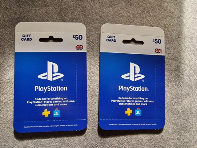 Psn Giftcard Uk £100 - 2x £50  Brand New , postage ONLY ,