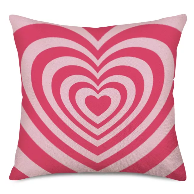 Hot Pink Throw Pillow Covers 22x22 Inch Preppy Pillow Cover Funny Love Heart ...