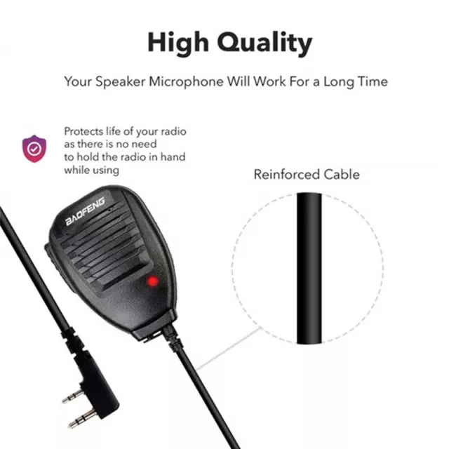 Microfono microfono altoparlante Baofeng UV-5R per walkie talkie radio dual band -qi -PP