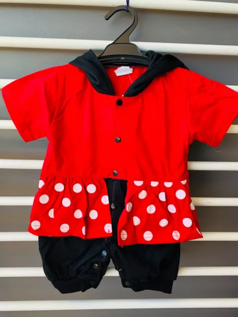 New Baby Girls Minnie Mouse Cotton One Piece Romper Jumpsuit Outfits Costume 2