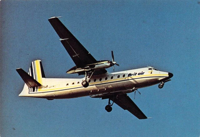 Airline Postcards  BRIT AIR Fokker F-27-500 Friendship Passengers 56