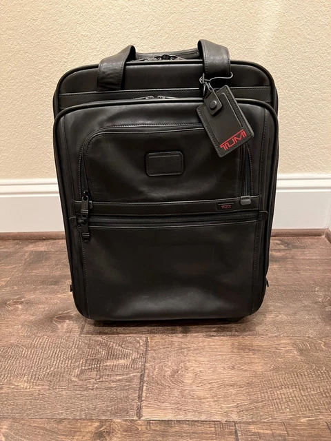 Tumi Leather International Wheeled Expandable Office