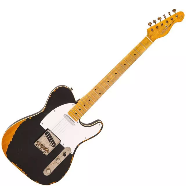 VINTAGE V59 ICON Electric Guitar Distressed Black 378.25
