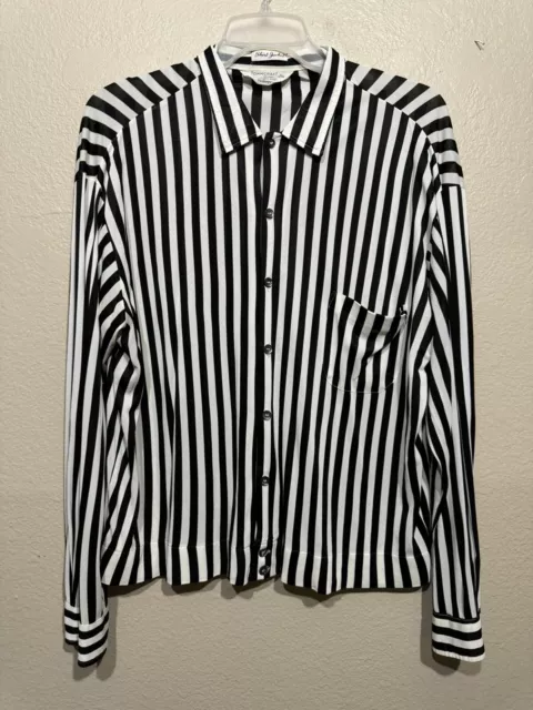 Vintage 60’s Penneys Towncraft Bold Stripe Shirt-Jacket Rockabilly XL Triacetate