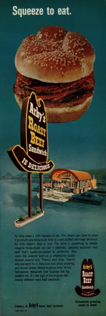 Arby's Roast Beef Marquee New Metal Sign: 6" x 18" Long - Restaurant Decoration