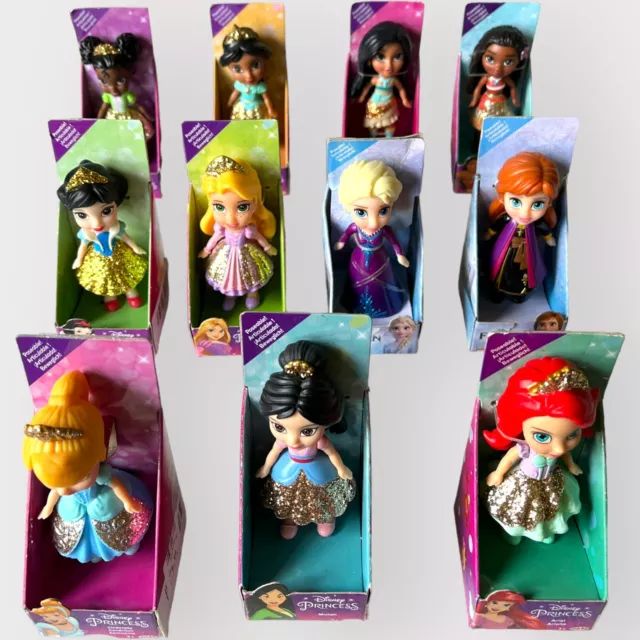 Disney Princess Poseable Mini Doll Toddler Miniature 3.5" Figure Variations