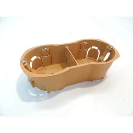 BOITE D'ENCASTREMENT DOUBLE cloison seche 2 postes entraxe 71mm prof