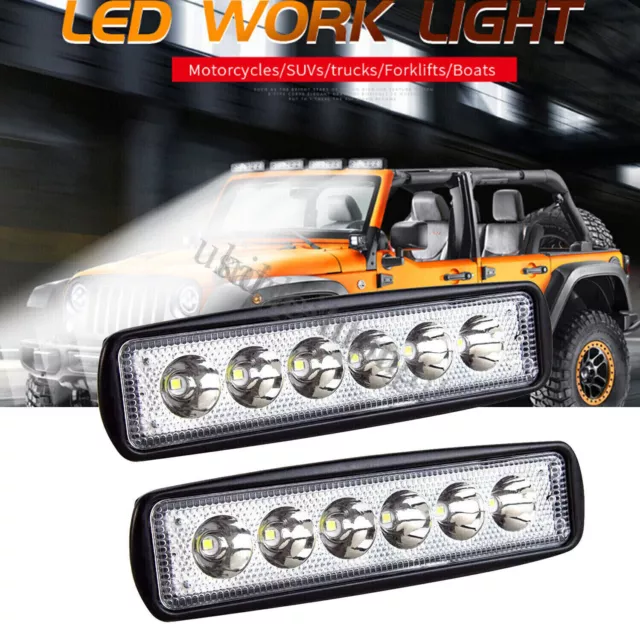 Pair Bright White 12V 7 LED Daytime Running Light DRL Car Day Driving Fog Lamp