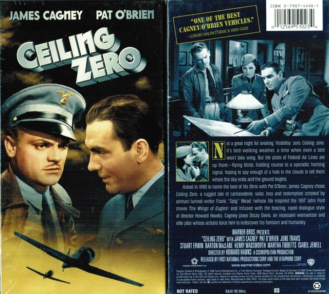 CEILING ZERO VHS Video Tape New James Cagney Pat O'Brien June Travis H ...