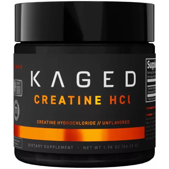 KAGED MUSCLE C-HCI Creatine Powder Pre Workout 425 g, 75 Serves, 3 Flavours