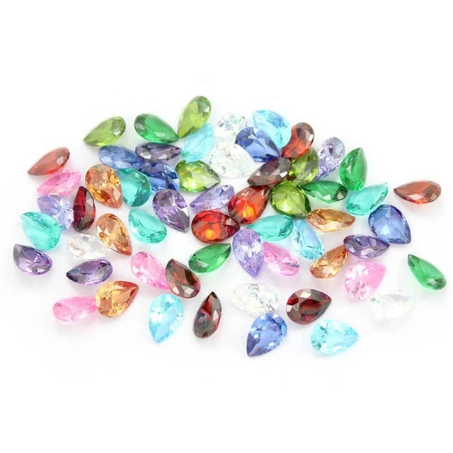 12 Pcs Tropfenförmiger Kristall Schmuck Kristalledelsteine Und Tropfenform