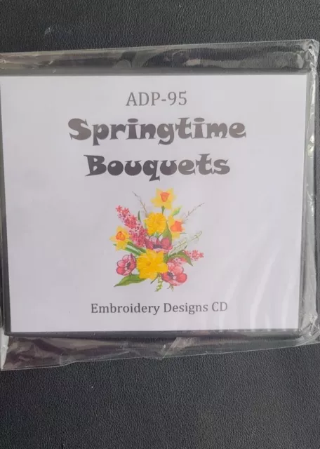 Springtime Bouquets Embroidery Designs CD