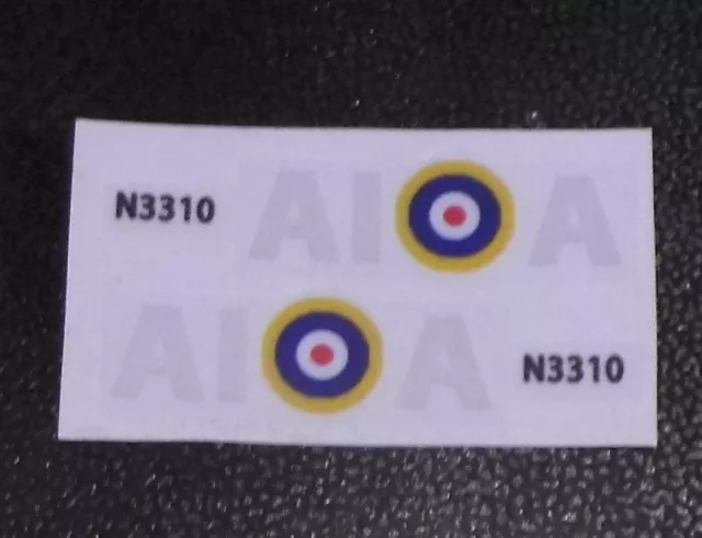 Dinky spitfire 719 authentic style squadron markings. (AIA)