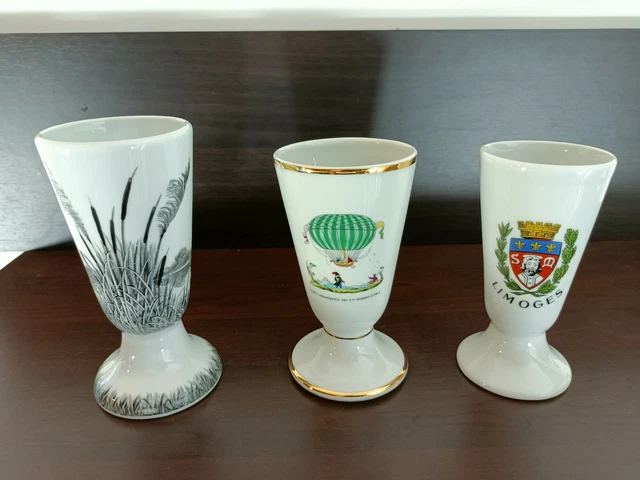 Lot De 5 Mazagrans En Céramique Déco - Motif Scène Galante, Multicolore, Occasion, Vaisselle Vintage