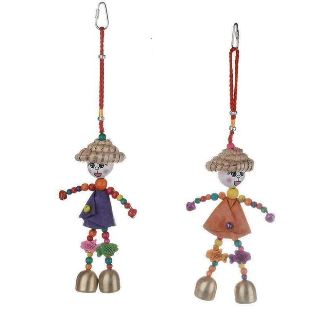 Hanging Doll Bird Chew Toy Parrot Budgie Parakeet Cockatiel Toy Bite Z5B3 3