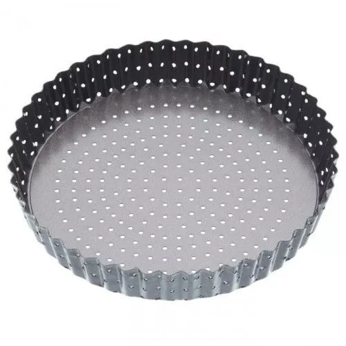 Master Class Crusty Bake Non-Stick Perforated Fluted Round Quiche Tin - 20cm