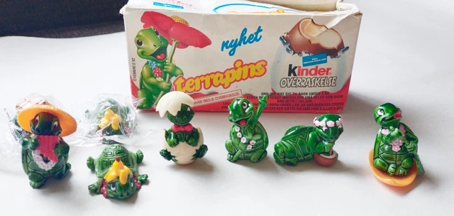 KINDER EGG SURPRISE TERRAPINS Ferrero Turtles 1991 Vintage Toys