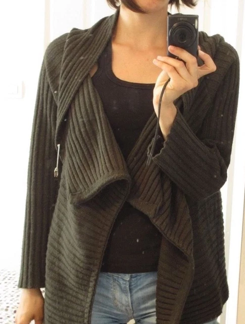 PULL GILET MULTI formes Briefing Galeries Lafayette marron T2