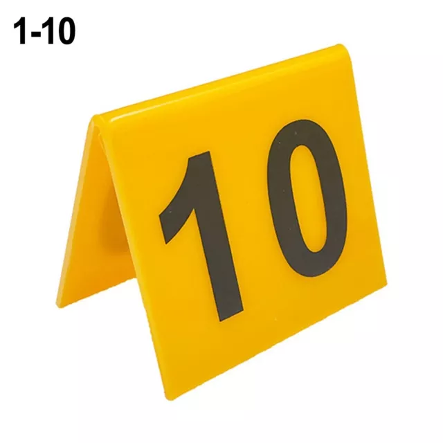 Eye Catching Table Display Signs Numbers 1 to 10 Perfect for Restaurants