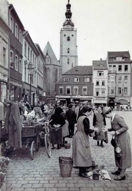 Markttreiben in Oels/ Oleśnica (Schlesien) 1932