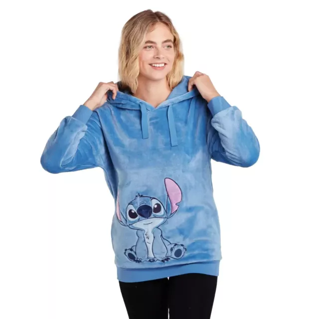 STITCH LADIES' FLUFFY Hooded Sweatshirt size large. New with tags