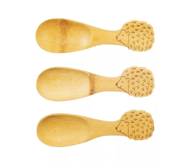 Sass and Belle Bamboo Baby Hedgehog Spoons - Set Of 3.