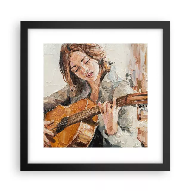 Poster 30x30cm Chitarra Musica Ragazza Stampe Immagini Quadri Moderni Murale