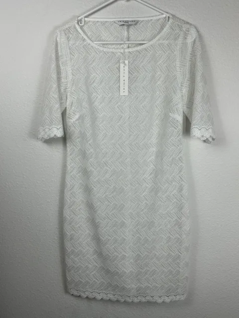 Trina Turk Women's Picnic Lace Dress White Wash Size 6